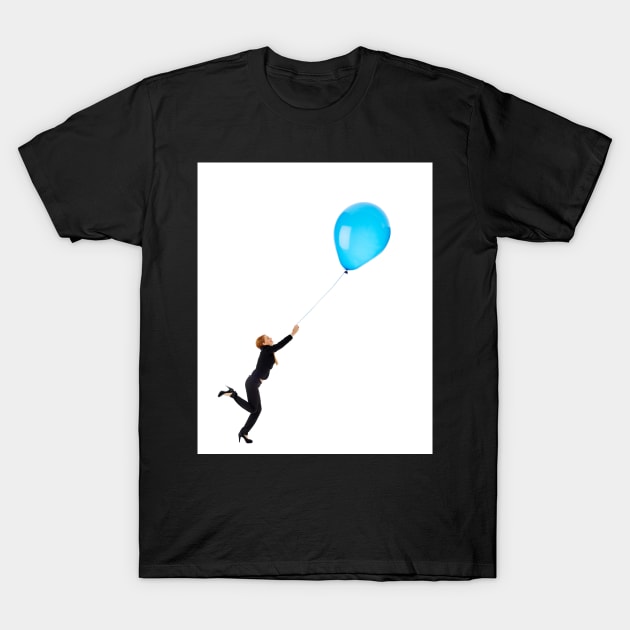 Businesswoman with balloon T-Shirt by naturalis